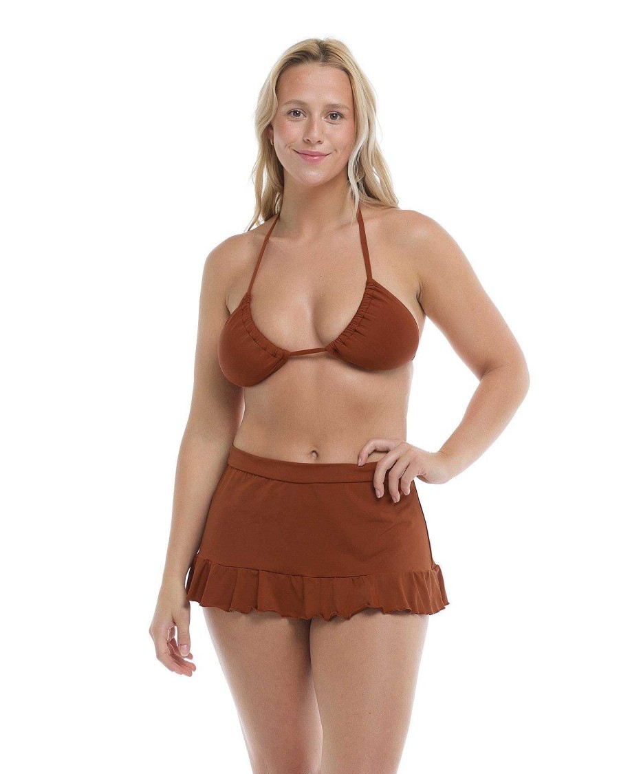 Women Eidon Skirts | Jade Swim Skirt - Mocha